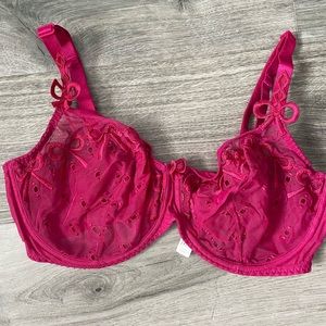 Twist bra. Size 36E. Hot pink. Pretty and supportive